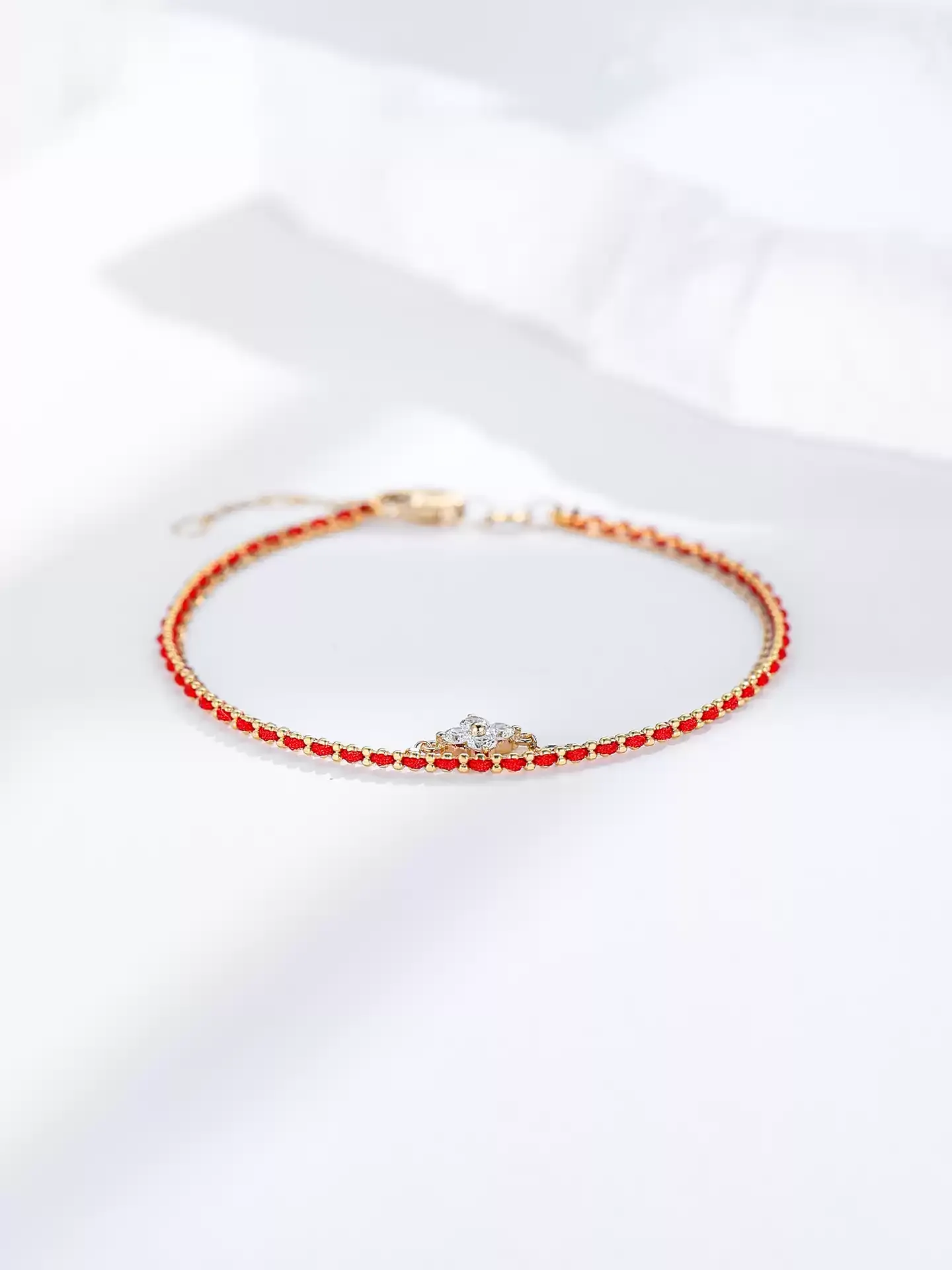 Kingdom Bracelet Clover Red Cord - View 2