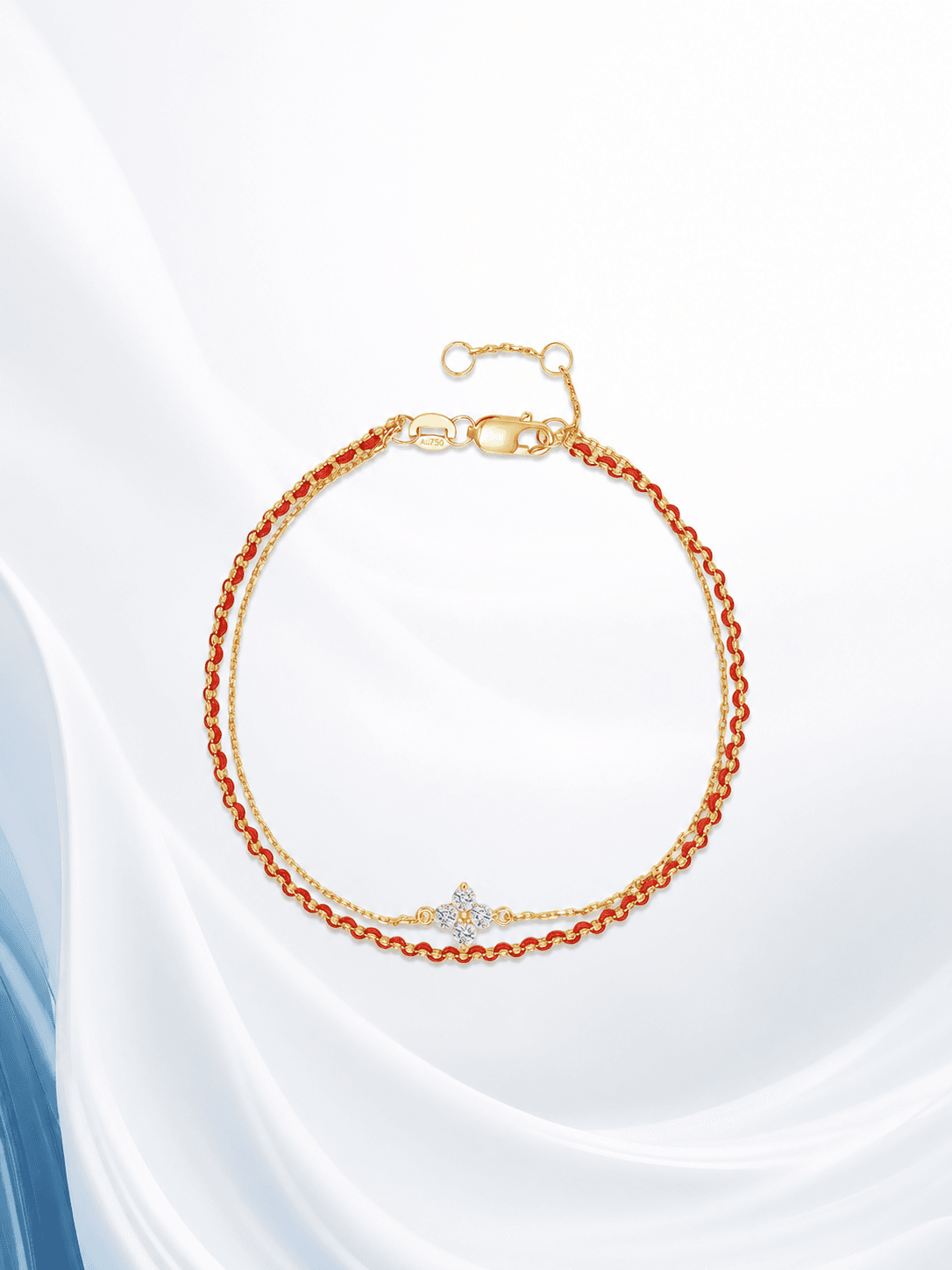 Kingdom Bracelet Clover Red Cord