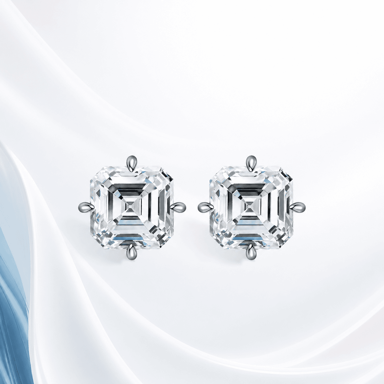 Kingdom Earrings Asscher Cut