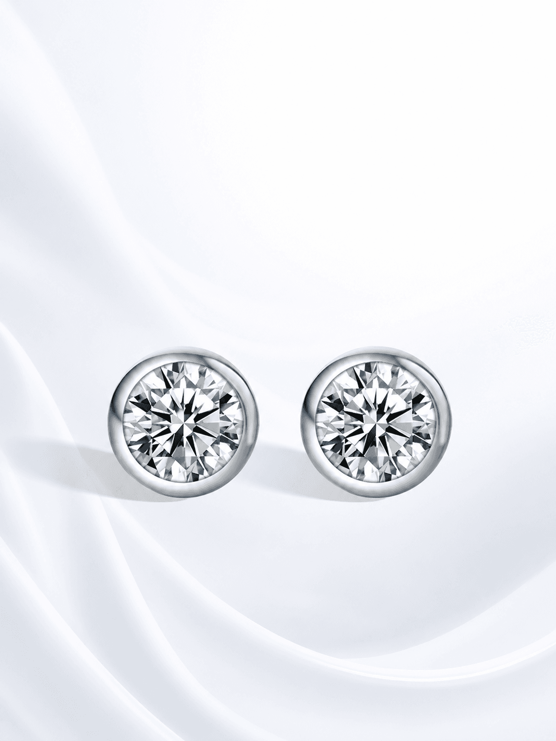 Bubble Bezel Stud Earrings