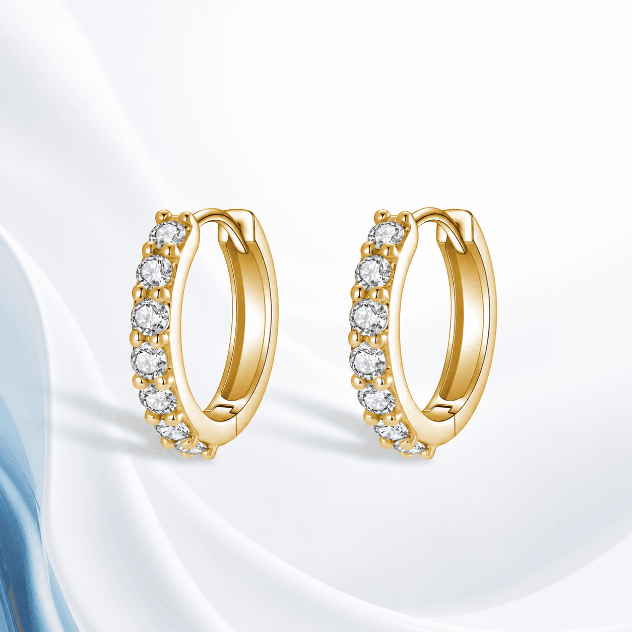 Kingdom Earrings C-Hoop Pavé
