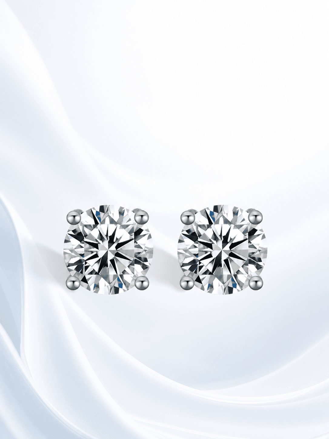 Classic Solitaire Stud Earrings