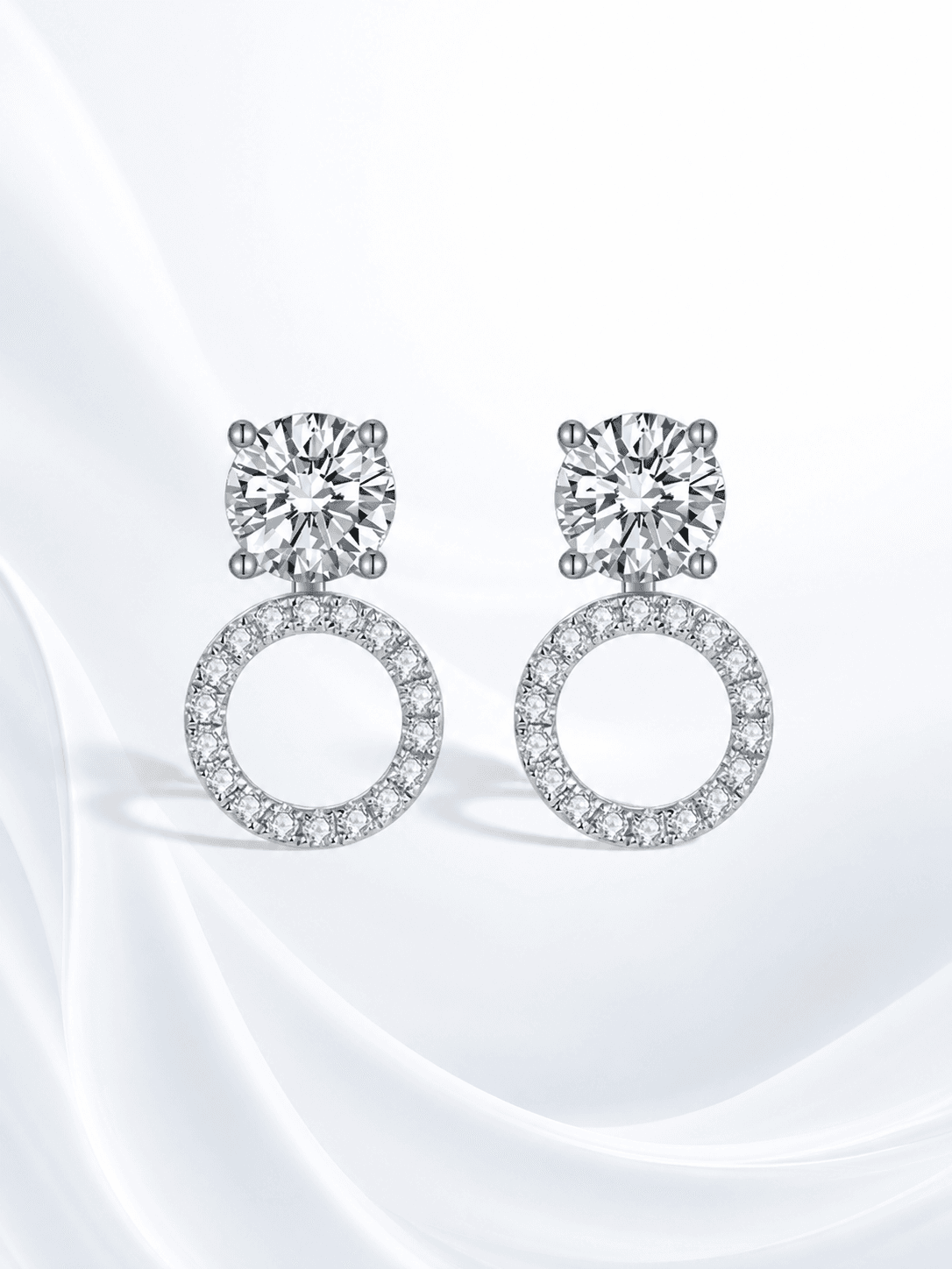 Convertible Halo Drop Earrings