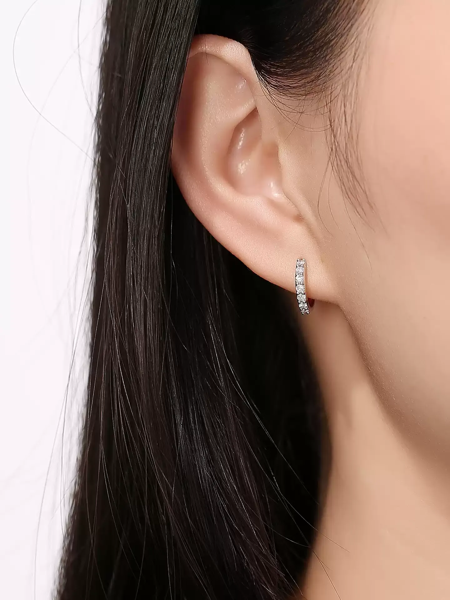 Kingdom Earrings Petite Pavé Hoop - View 2