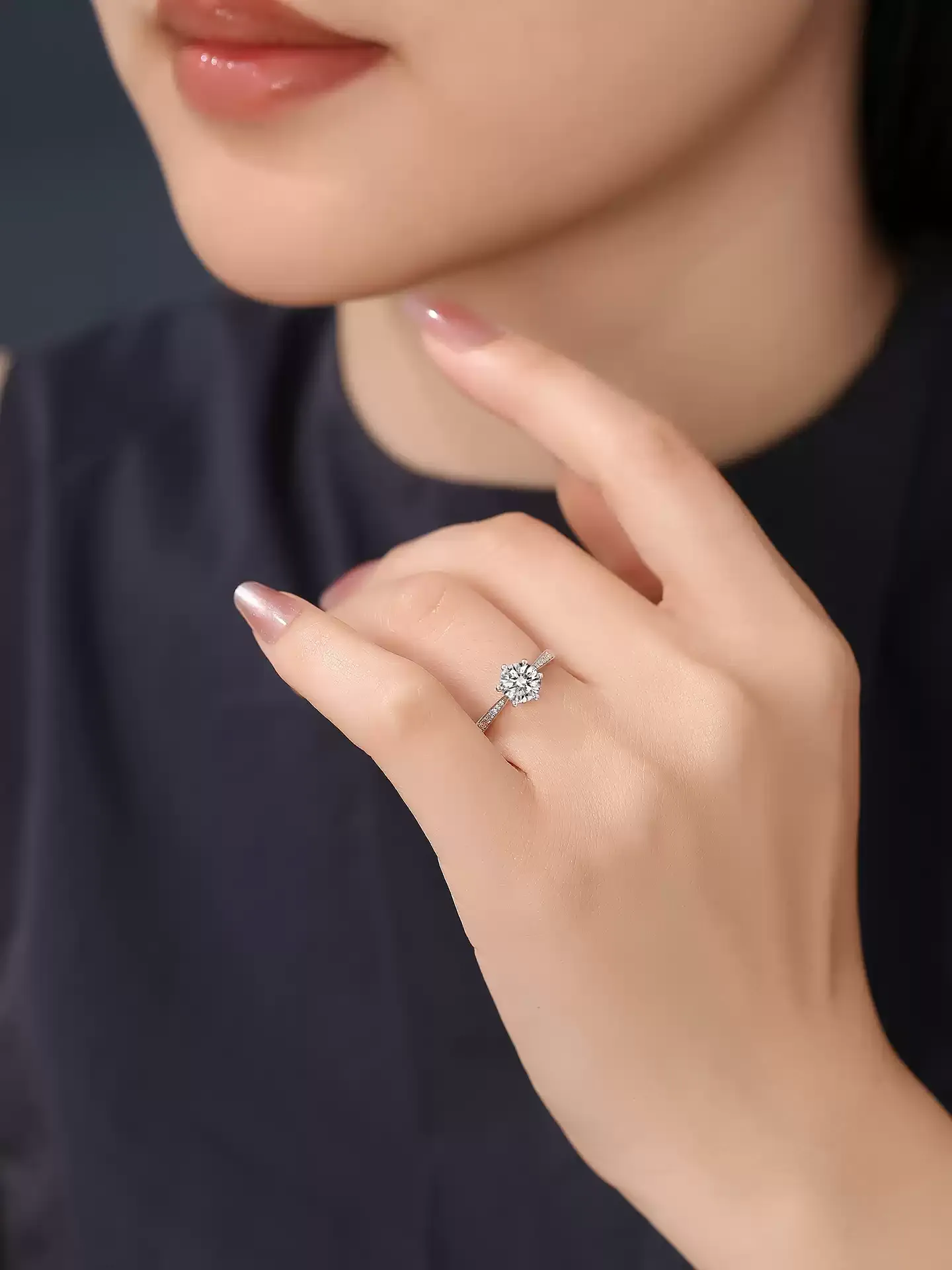 Six-Prong Solitaire Ring - View 2