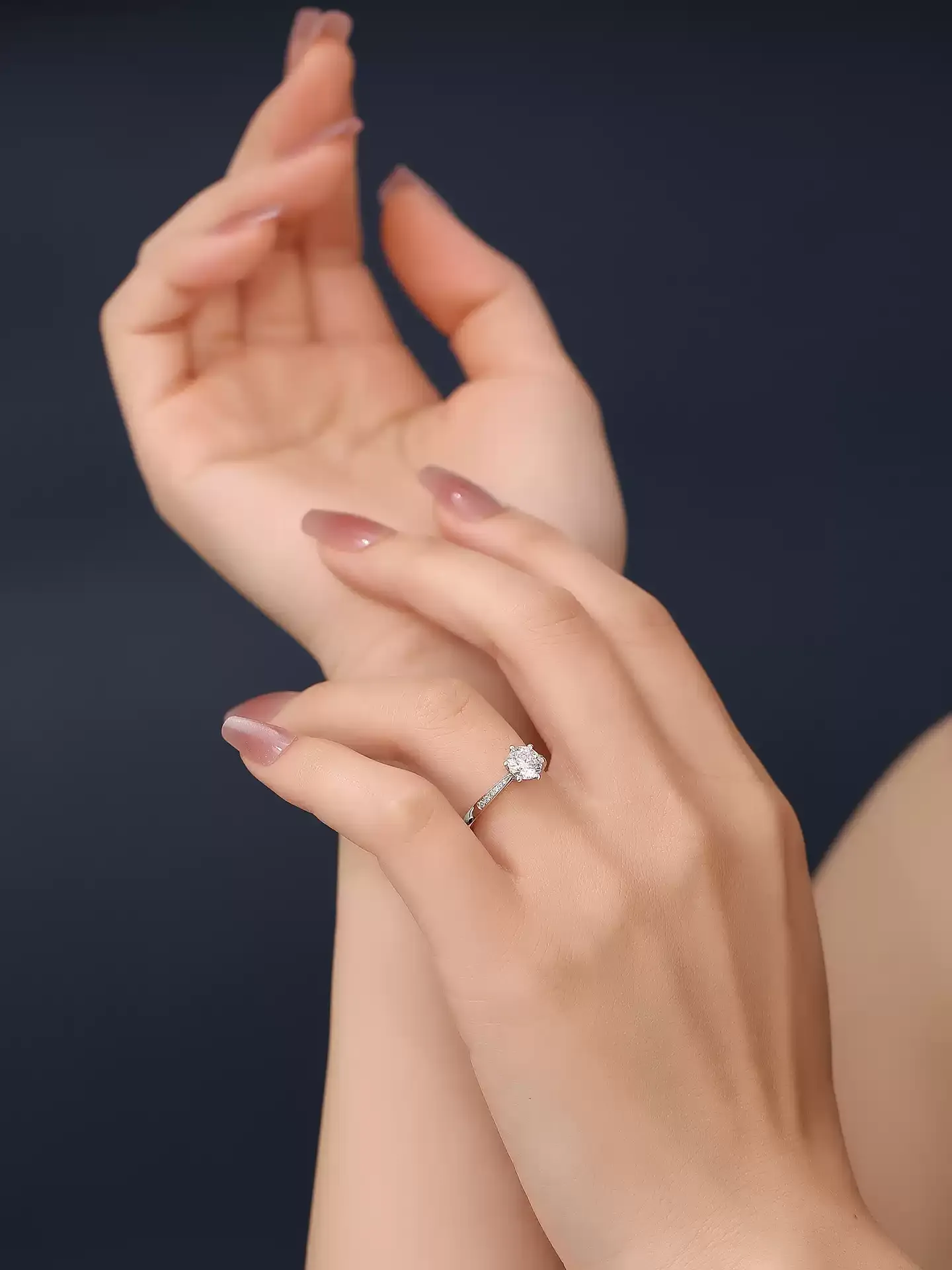 Six-Prong Solitaire Ring - View 3