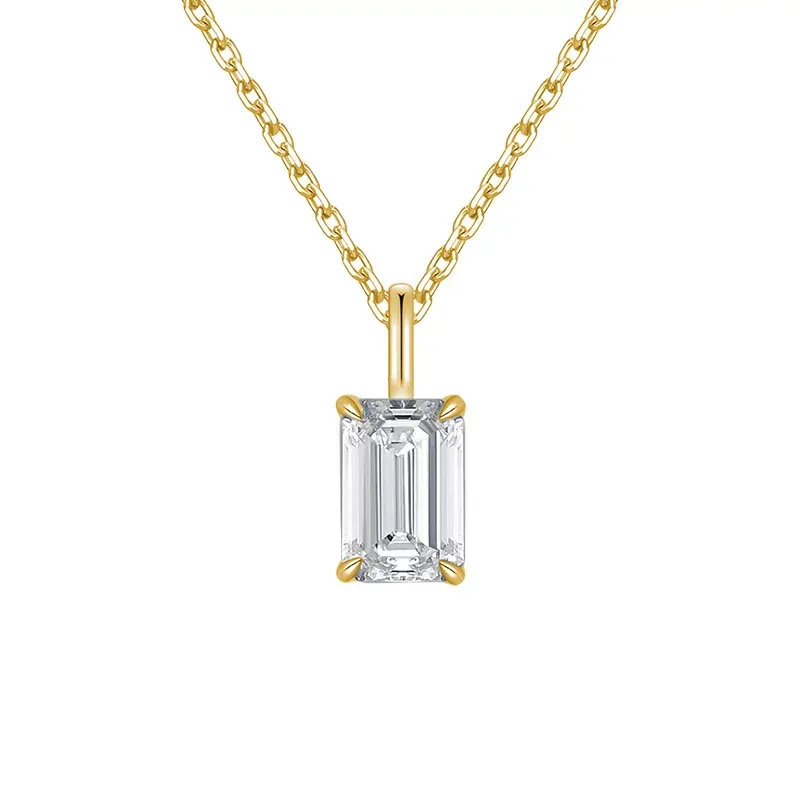 Emerald-Cut Solitaire Pendant