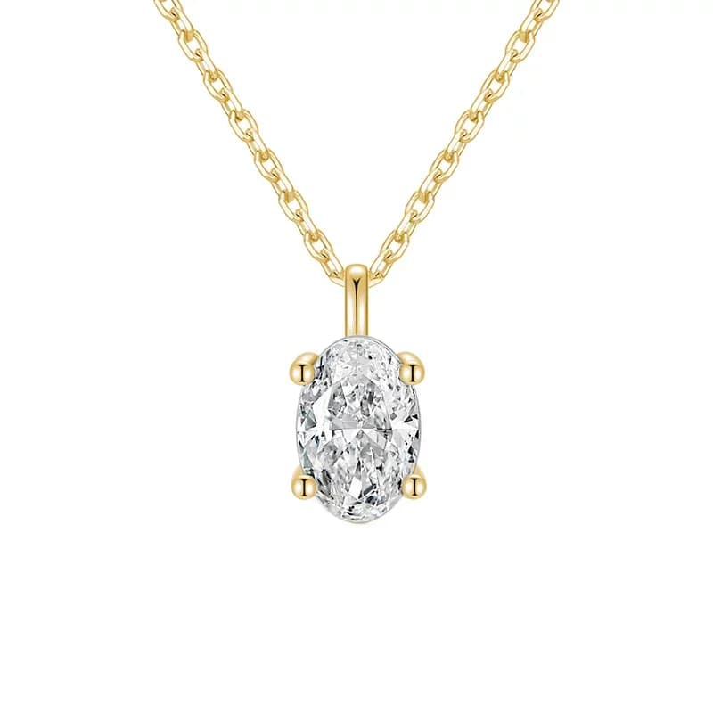 Oval Solitaire Pendant