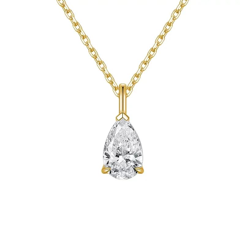 Pear Solitaire Pendant