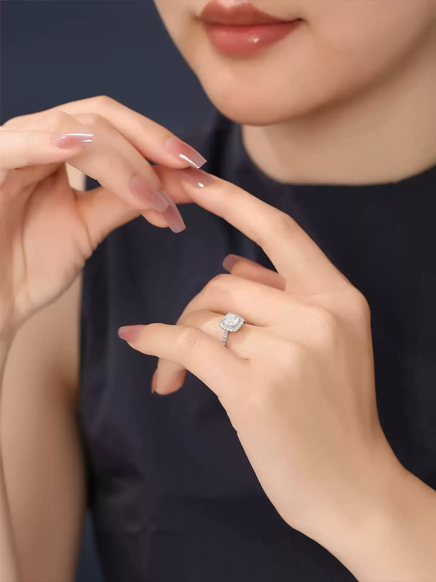 Square Halo Ring - View 3