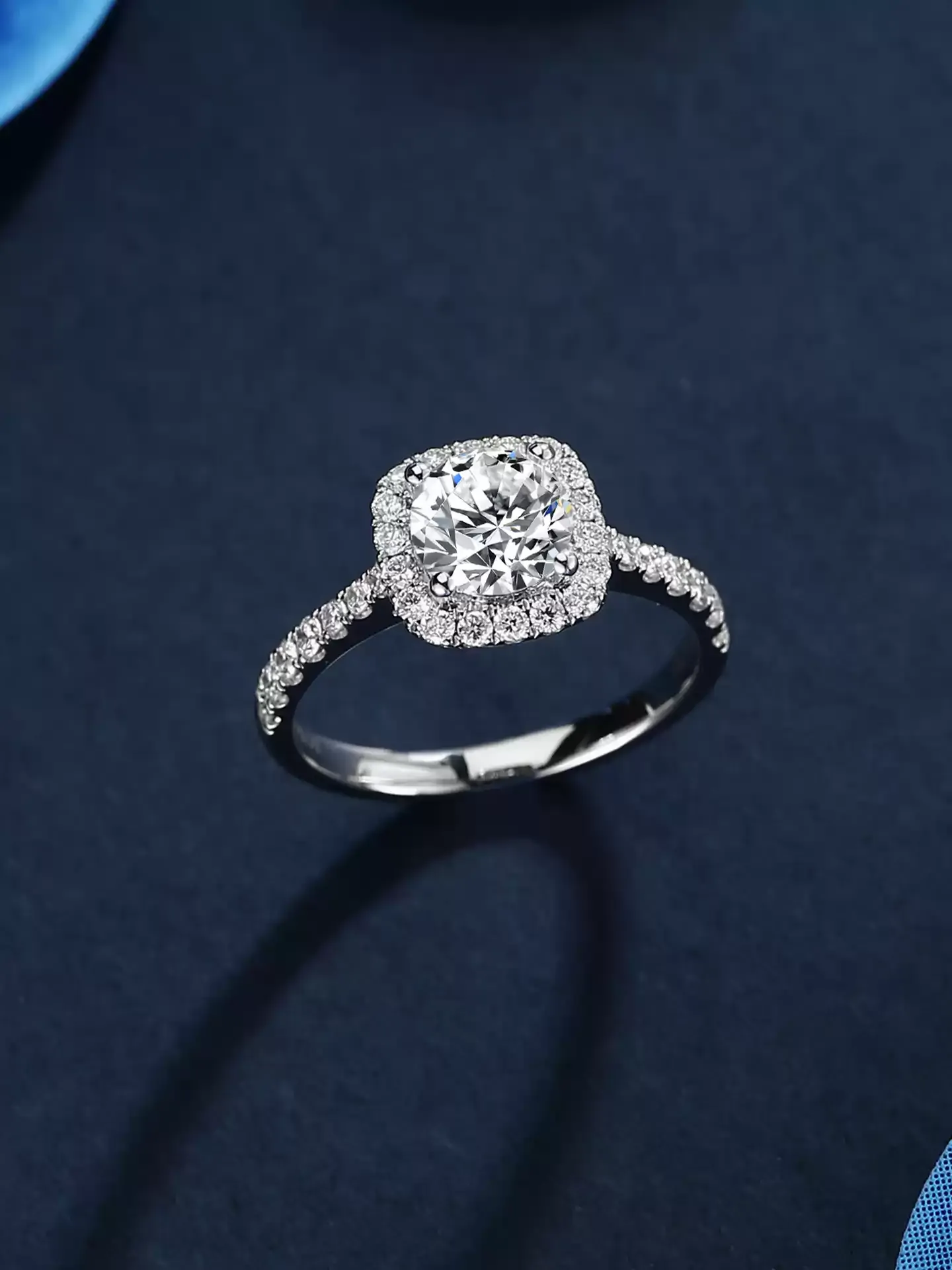 Square Halo Ring - View 4